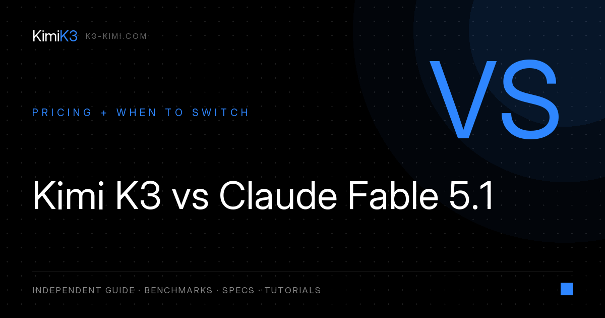 Kimi K3 vs Claude Fable 5.1: Pricing, Benchmarks & When to Switch